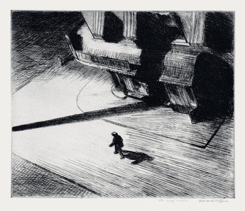 Edward Hopper - Night Shadows - Etching Edward Hopper - Night Shadows - Etching