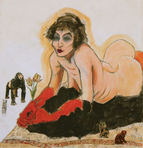 Coco_painting-womanredgloves-2012 Coco_painting-womanredgloves-2012