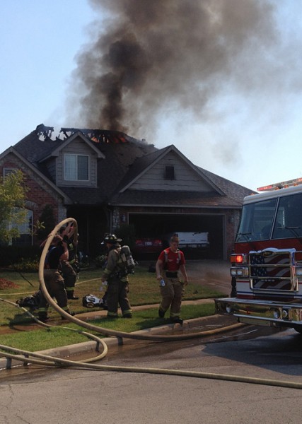 fire on the roof
